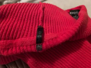 Super Cute bebe Red Ribbed knit tube top thumbnail 3