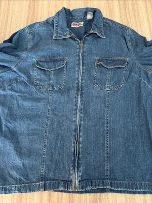 Bill Blass Vintage Denim Full Zip Shacket Shirt Women’s Size 2X thumbnail 8