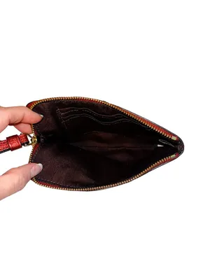 Coach Metallic Cherry Small Corner Zip Wristlet thumbnail 3