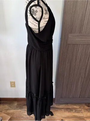 Grace Karin Women's Halter Neck Midi Dress Ruffled Hem Size Medium thumbnail 5