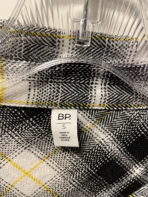 BP Black, White & Yellow Plaid Shirt thumbnail 2