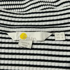 Boden High Neck Cropped Stripe Ribbed Pullover  thumbnail 3