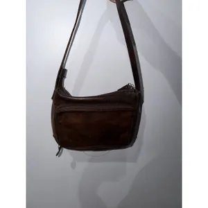 Vintage Fossil Brown Pebbled Leather Shoulder Handbag Y2K F‎ thumbnail 5