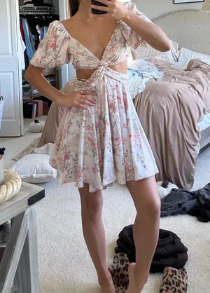 Altar'd State Floral Dress thumbnail 1