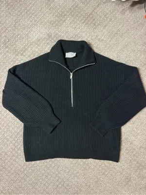 EVERLANE THE HALF-ZIP SWEATER IN WOOL SIZE SMALL thumbnail 3