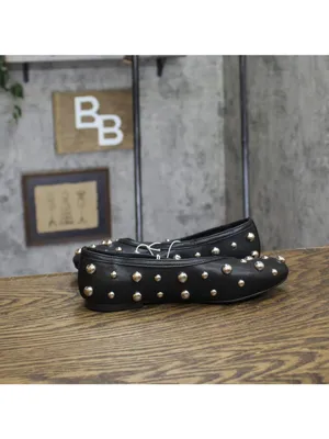 A New Day Womens Sammie Studded Ballet Flats 94462298 Black 6M thumbnail 6