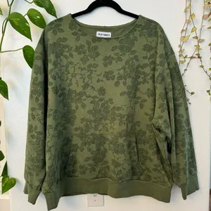 Old Navy Green Floral Women's / Men’s Sweater- unisex XL thumbnail 2