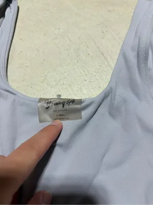 YoungLA Light gray/purple Scoop Neck Crop tank top XS thumbnail 2