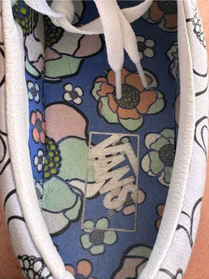 Vans Era Floral Canvas Sneakers White Black‎ Women’s 9.5 Classic Skate thumbnail 6