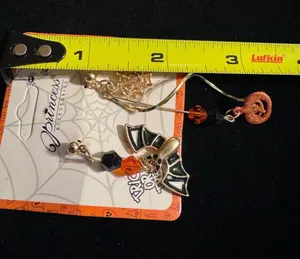 Princess Accessories Trick or Treat Halloween Bat Pumpkin Earrings thumbnail 4