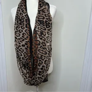 Cejon Animal Print Hombre Infinity Scarf Neutral Color Palette Cheetah Leopard thumbnail 7