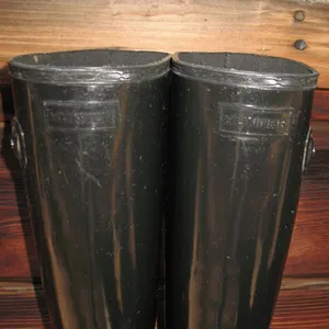 Hunter Original Refined tall wellington boots in black gloss thumbnail 8
