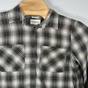 Denim & Supply Ralph Lauren Flannel Shirt Womens Large‎ Brown Plaid RL Utility thumbnail 2