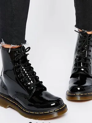 Dr. Martens 1460 Black Patent Leather 8-Eye Boots Women’s US 5 EU 36 AirWair thumbnail 1