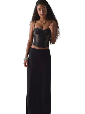 Urban Outfitters Out From Under Modern Love Corset Washed Black M thumbnail 6