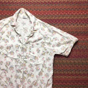 VINTAGE FLORAL BUTTON UP SHIRT Pink thumbnail 1