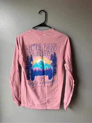 Simply Southern Better Days Ahead Pink Long Sleeve Graphic thumbnail 2