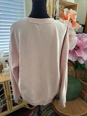 P.E Nation Sydney Australia Pink & White Comfy Cozy Athleisure Sweatshirt thumbnail 2