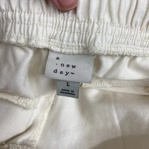 A New Day‎ adult cream pull on pocket straight relaxed casual pants cotton large thumbnail 8