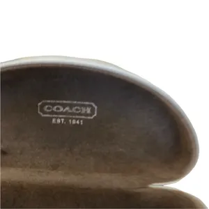 COACH Logo Ivory Sunglasses Hard Clamshell Case Lined Summer Designer thumbnail 5