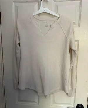 American Eagle Long Sleeve Waffle  thumbnail 1