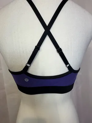 lululemon athletica Purple Seamless Sports Bralette with Black Trim thumbnail 3