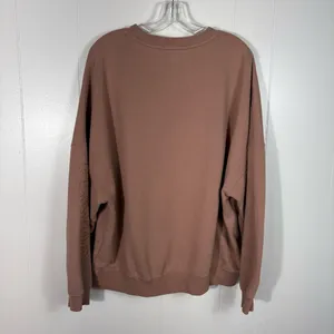Playboy X Pacsun Brown Rhinestone Bunny Logo Oversized Fleece Sweatshirt Small S thumbnail 6