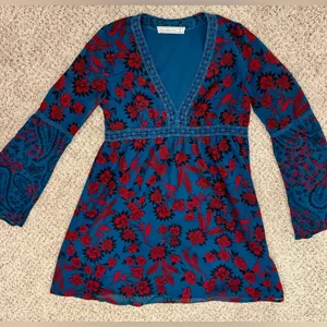 Abercrombie & Fitch Bohemian Moody Floral Whimsy Goth Sheer Paisley Fairy Mini thumbnail 6