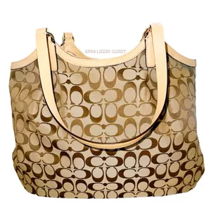 NWOT Coach Signature Stripe Devin Shoulder Bag thumbnail 6
