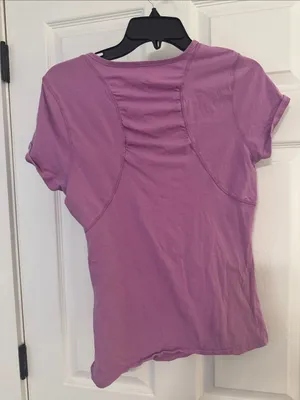 Old Navy Women's Lavender Cottonblend Short Sleeve Scoop Neck Active Tee thumbnail 6
