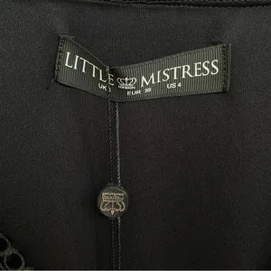 Little‎ Mistress Black & Gold Foil Leaf Pleated Maxi Dress UK 8 US 4 NWT thumbnail 6