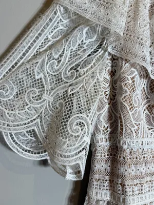 ML Monique Lhuillier Lace Fit & Flare Mini Dress Womens 18 White Formal Cocktail thumbnail 10