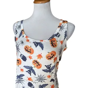 Brand New Womens Herou Sleeveless Halloween Black Cat Pumpkin Print Dress - Sz M thumbnail 2