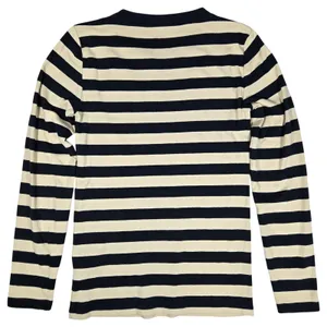 J.Crew Perfect Fit Stripe Long Sleeve‎ T-Shirt Gold Button Shoulder BS569 S thumbnail 2