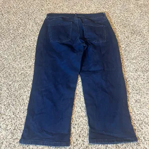 Croft & Barrow‎ Women's Dark Wash Denim Cropped Wide Leg Jeans Size 8 thumbnail 7