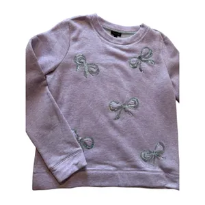 Talbots Lavender Sweatshirt with Silver Sequin Bows | Small thumbnail 3