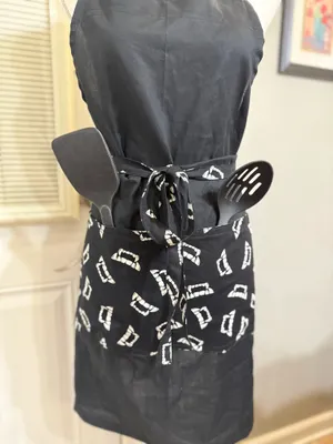 Handmade glow in the dark vampire teeth apron  thumbnail 3