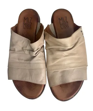 Miz Mooz Dandelion Leather Wide Width Slide Sandals Size 36W thumbnail 1