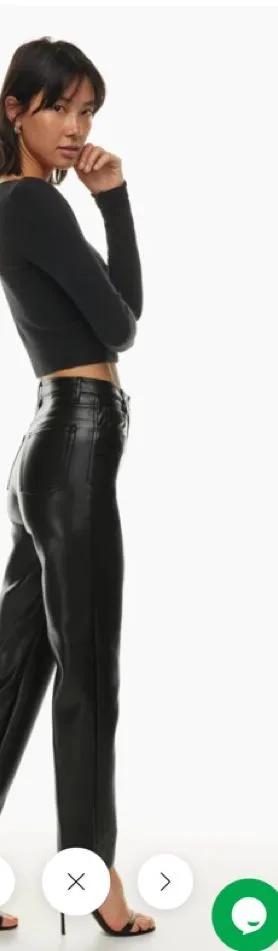 Aritzia Wilfredthe Melina high waist vegan leather pants black 4 thumbnail 1