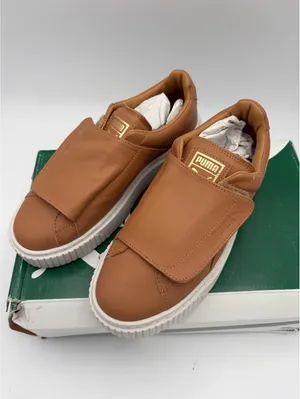 Puma Basket Platform Strap NEW $110 Sneakers Women's Brown Leather Size 6 US thumbnail 4