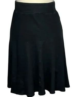 Toad & Co A-Line Pull On Skirt Black Tencel Cotton Blend Sustainable Comfort XS‎ thumbnail 1
