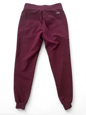 FIGS Technical Collection Zamora Jogger Scrub Pants Burgundy Size XS thumbnail 2
