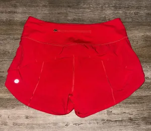 Lululemon Speed Up Shorts 4" Tall Red thumbnail 2