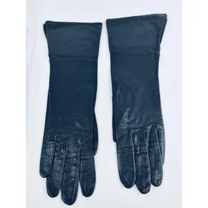 Vintage‎ Black Leather Gloves Size 6 Van Raalte? Opera Classy Chic Driving thumbnail 2