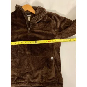 The North Face Osito Quarter Zip Pullover Brown Fleece Women's medium‎ thumbnail 4