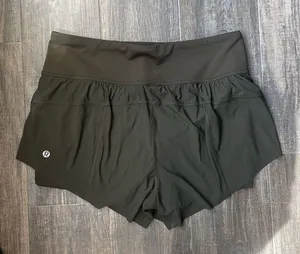 lululemon athletica olive green shorts 8 thumbnail 1