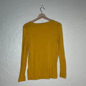 J. Crew Cotton Teddie Sweater Mustard Yellow Crewneck L1561 Womens Small thumbnail 3