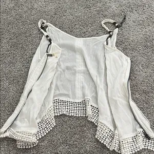 Gimmicks by BKE Off White Lace-Trim Cami Tank Top thumbnail 9