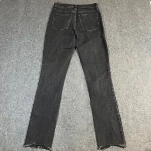 Abercrombie & Fitch High Rise‎ Skinny Jeans Black Front Seam Slit Hem 28 6L thumbnail 2