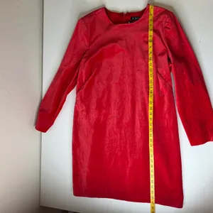 J Crew Long Sleeve Shift Dress Sz 18 Red Stretch Velvet‎ Holiday Cocktail Preppy thumbnail 13